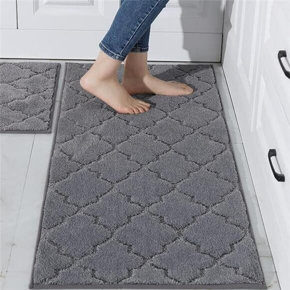 COSY HOMEER Kitchen Rugs Set of 2 Non Skid Absorbent Washable Floor Mats - Picture 7 of 7
